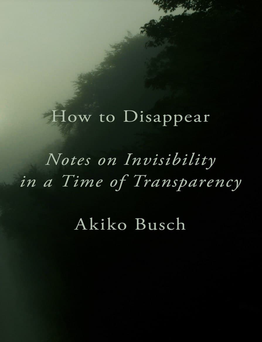 Libro: How to Disappear: Notes on Invisibility in a Time of Transparency escrito por Akiko Busch